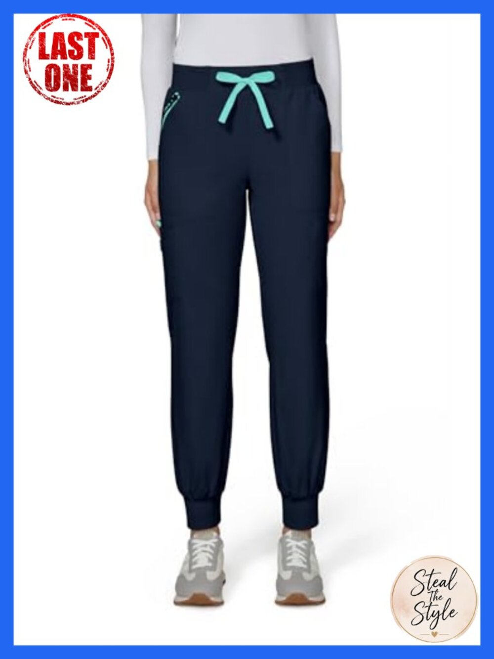 KOI Hettie Jogger Scrub Pants 9 Pockets 4-Way Stretch Yoga Waistband